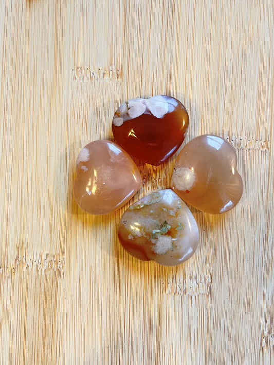 Flower Agate - Heart