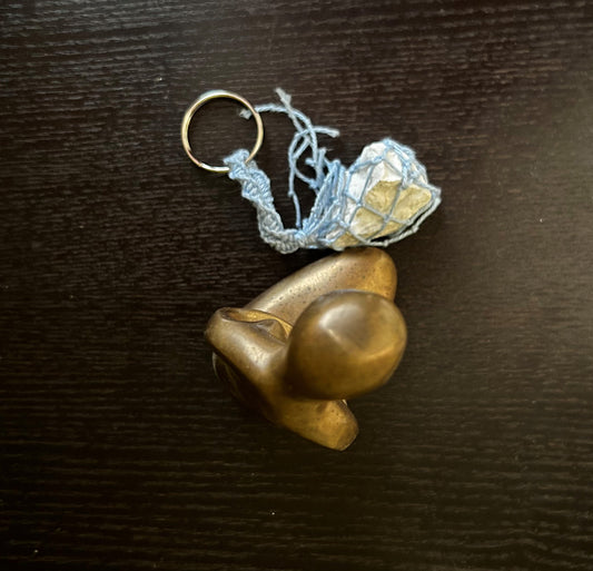Howlite Key Ring
