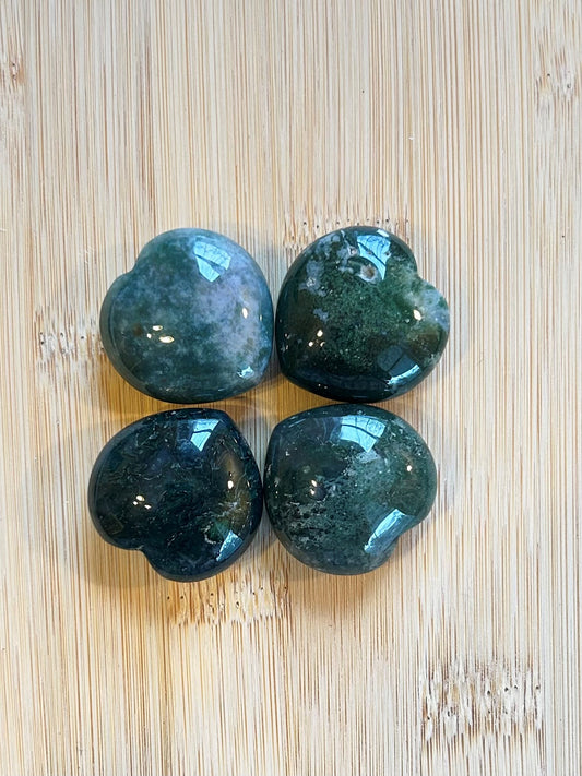 Moss Agate - Heart